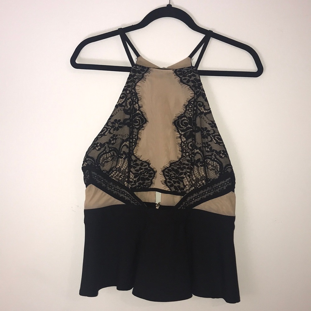 Marciano Peplum Lace Top